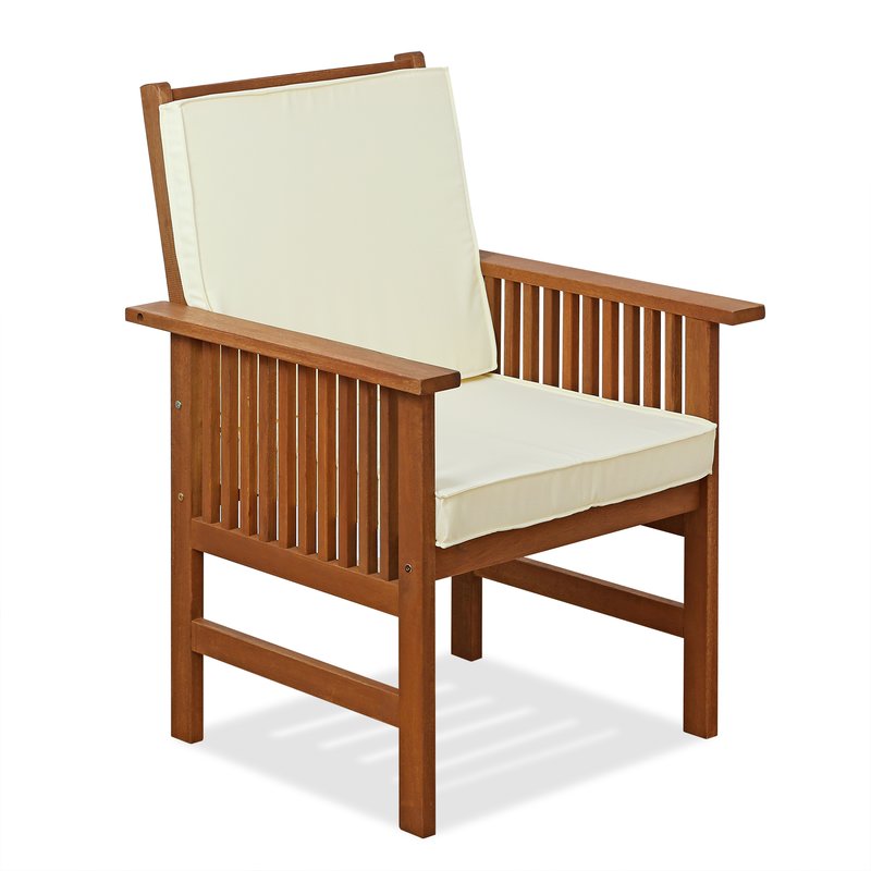 Arianna Outdoor Hardwood Chair with Cushion