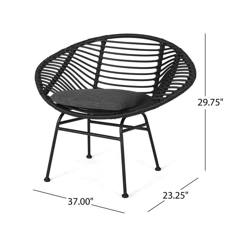 Maser Outdoor Woven Patio Chair with Cushion