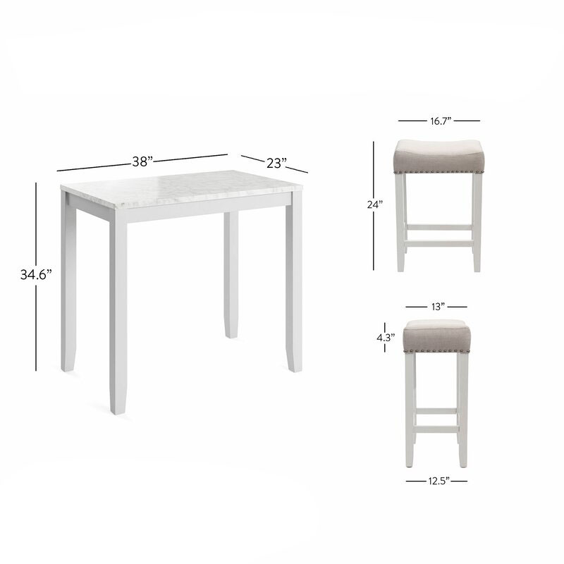 Rea 3 Piece Pub Table Set