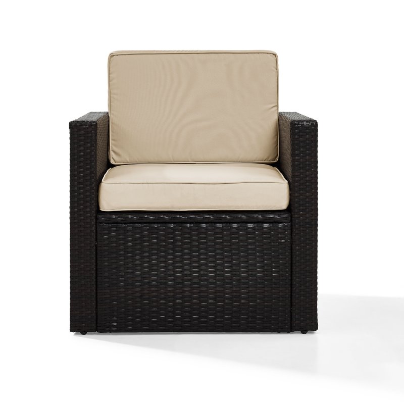 Belton Outdoor Wicker Deep Seating Patio Chair with Cushion