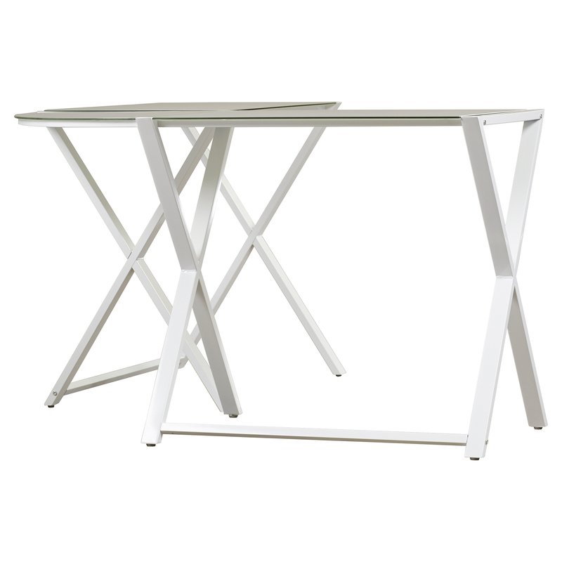 Ferro Glass L-Shape desk