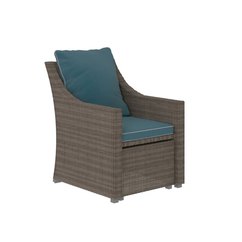 Coyne Patio Chair with Cushions and Ottoman